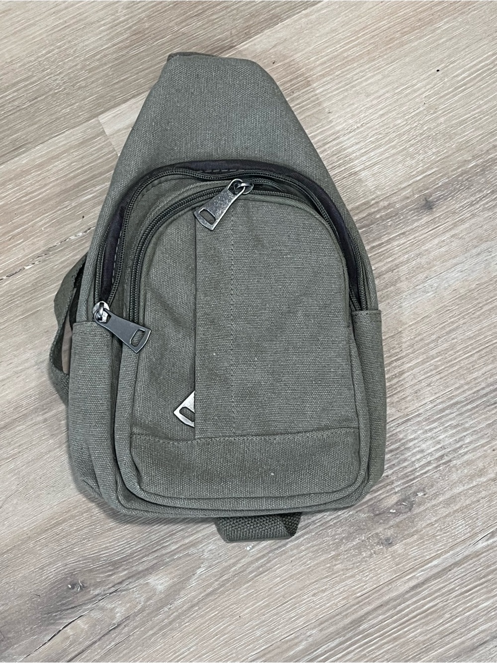 Olive Green Crossbody Sling Bag - Picture 2 of 3